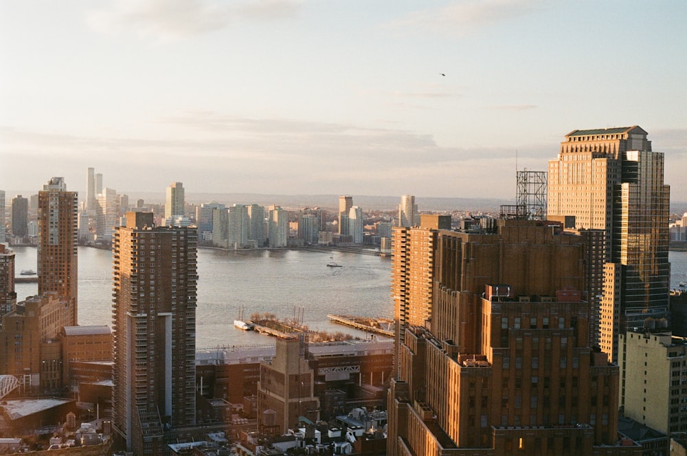 a view of a city and a body of water