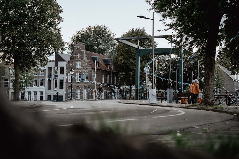 a person standing on the corner of a street