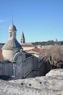 a large building with a clock on the top of it