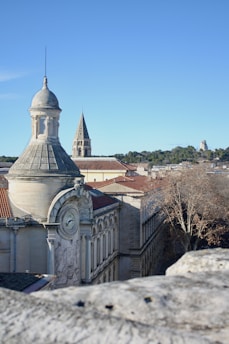 a large building with a clock on the top of it