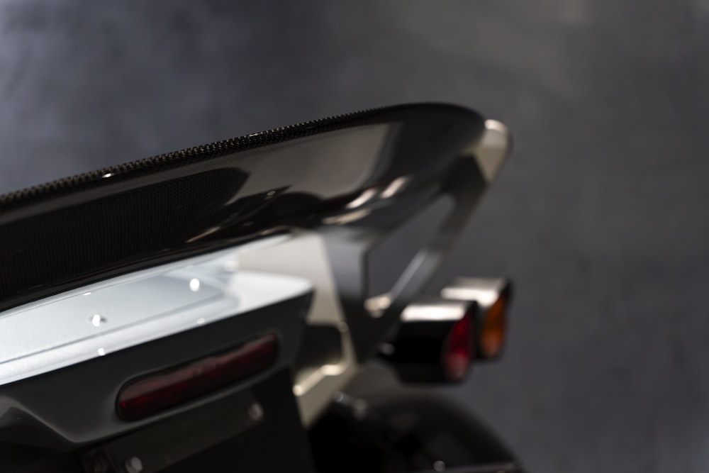 a close up of the tail light of a motorcycle