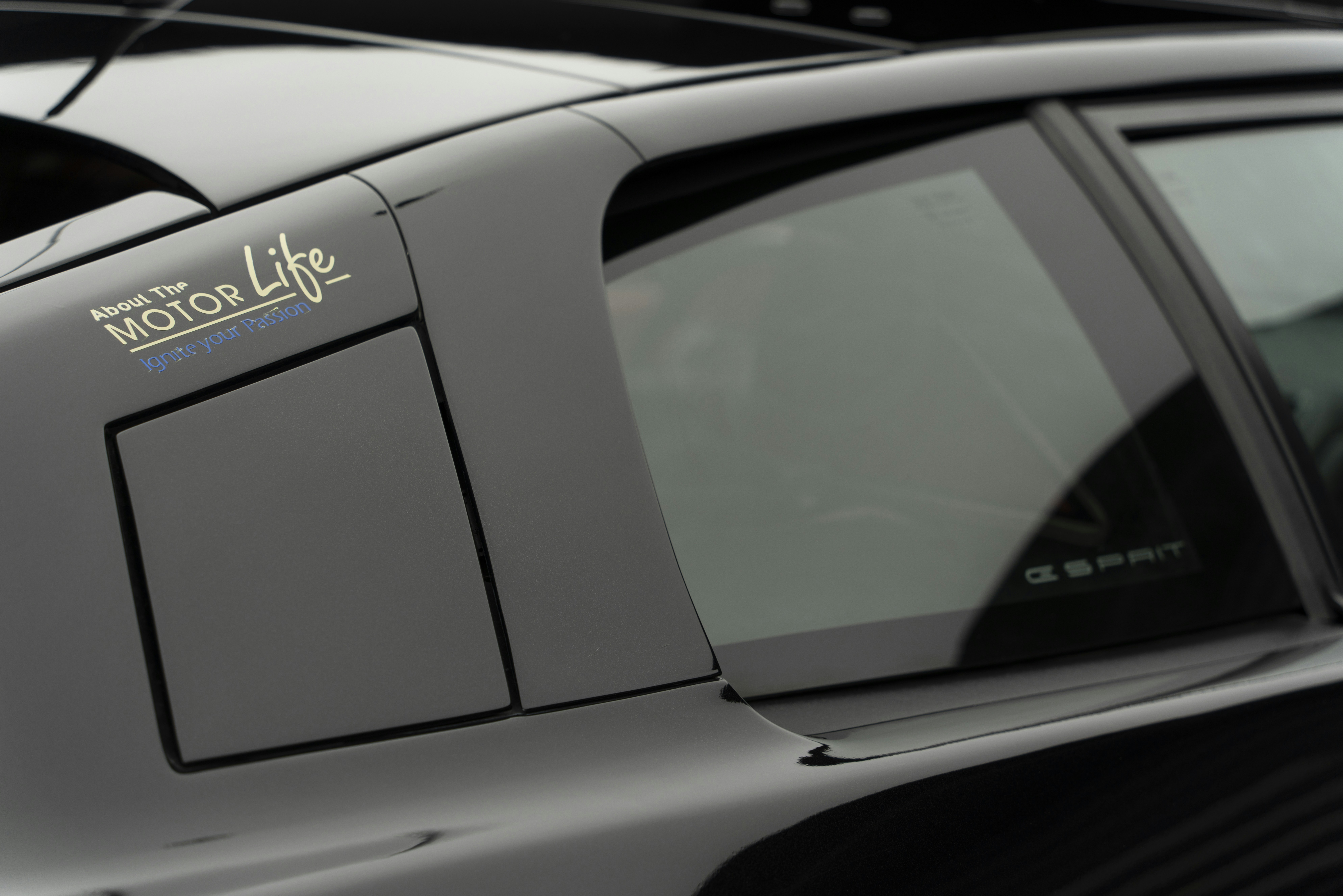 Interior of a modern luxury all electric sedan with digital dashboard and ambient lighting