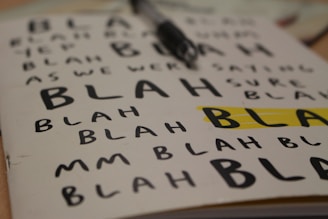 a close up of a book with writing on it