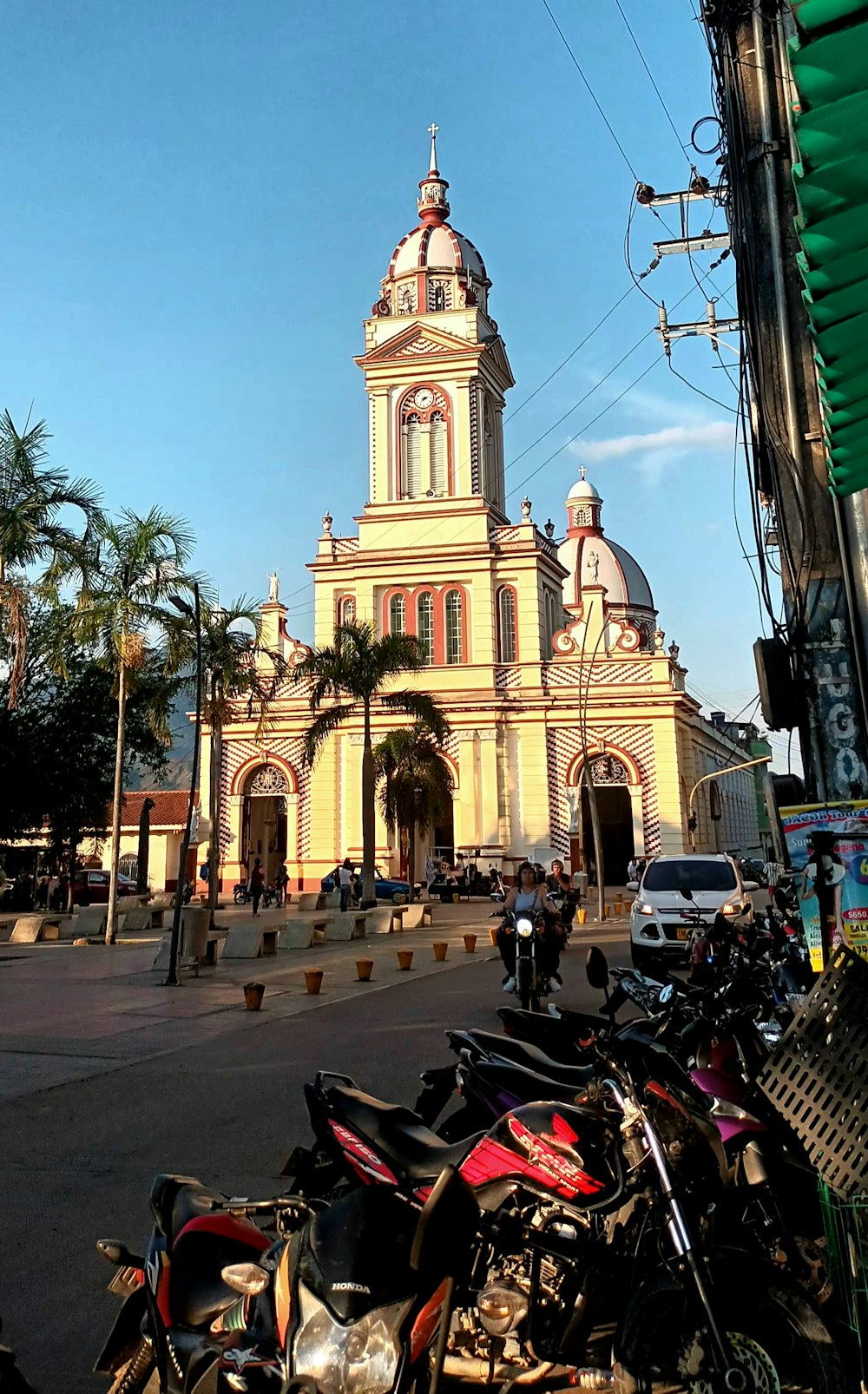 a large building with a tower and a clock