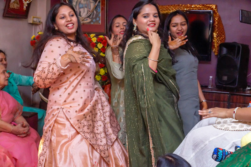 Beautiful Indian women posing together