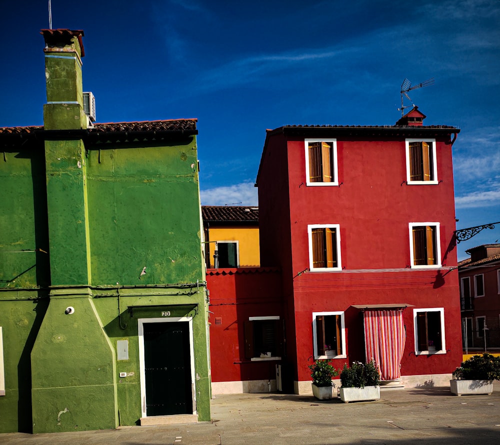 a couple of buildings that are next to each other