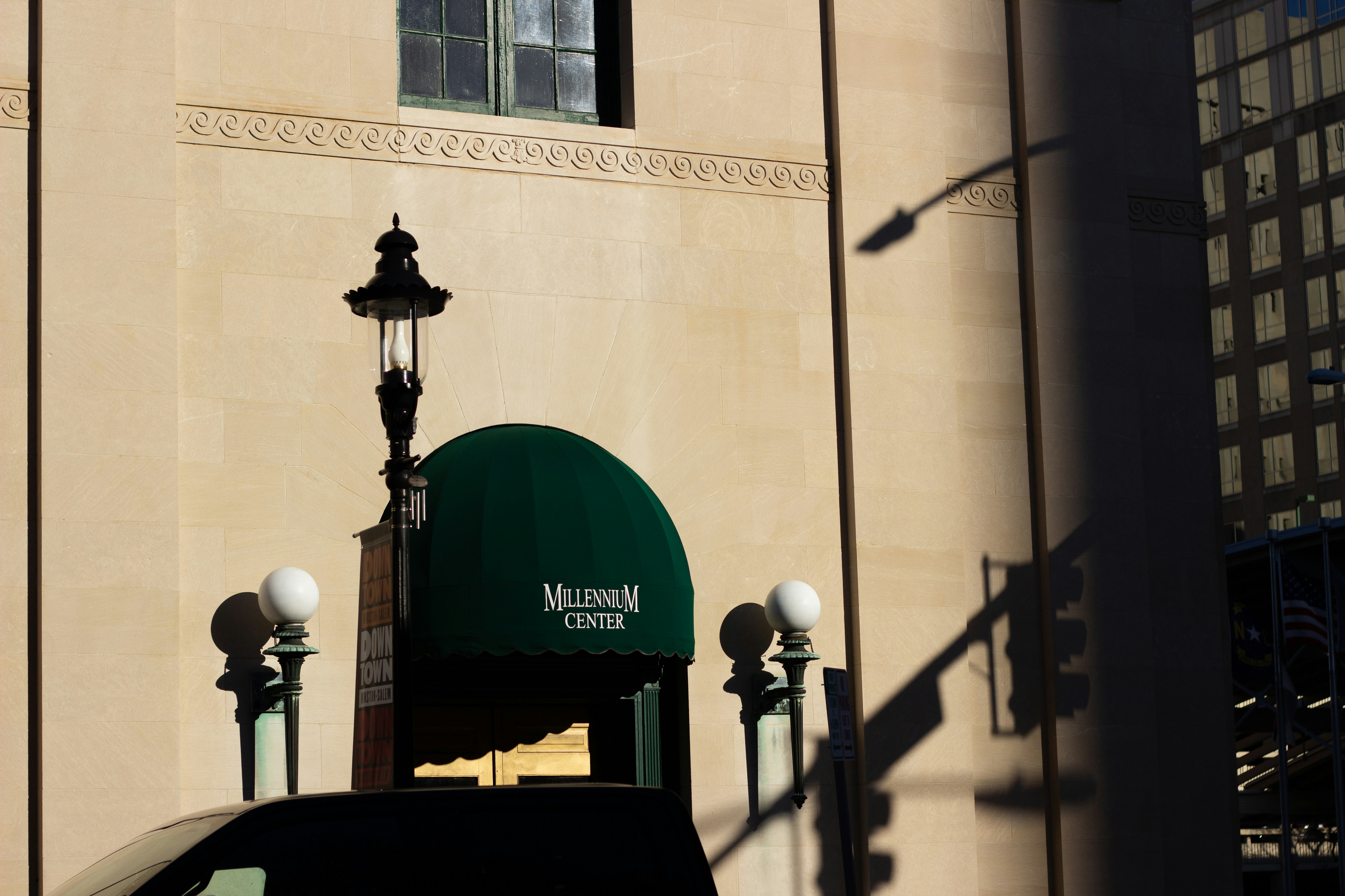 Winston-Salem, NC cityscape from above