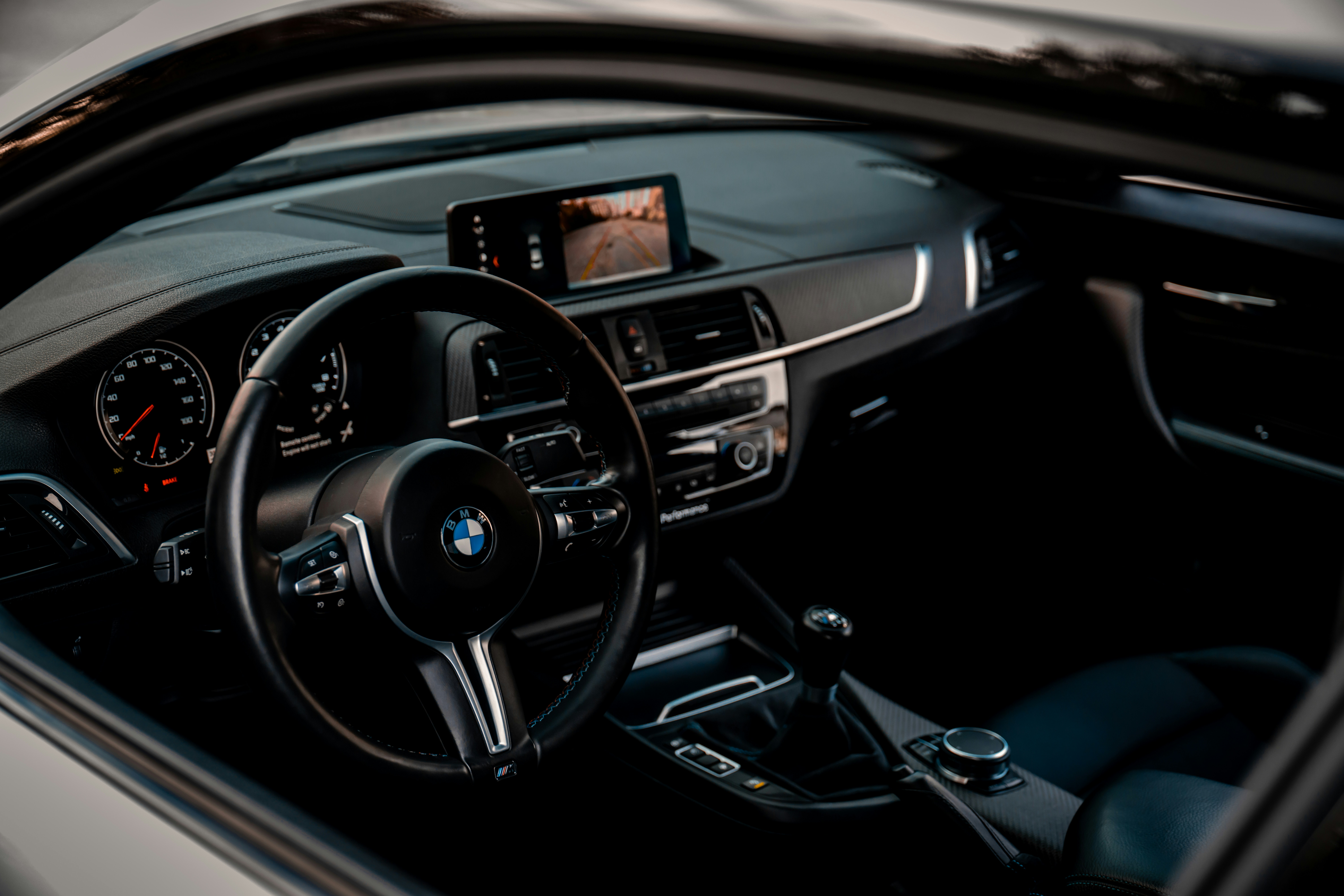 Interior of a BMW M8.