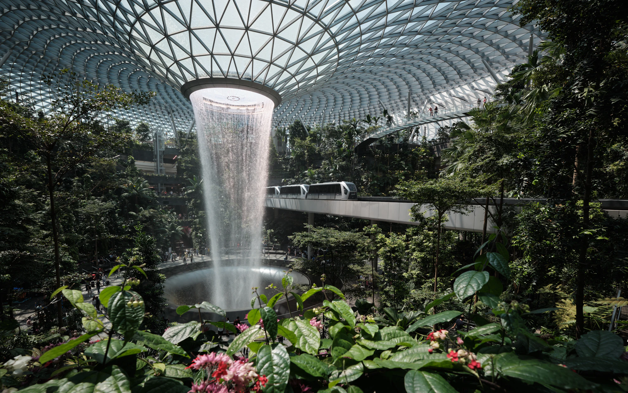 Rain Vortex inside Jewel Changi Airport
