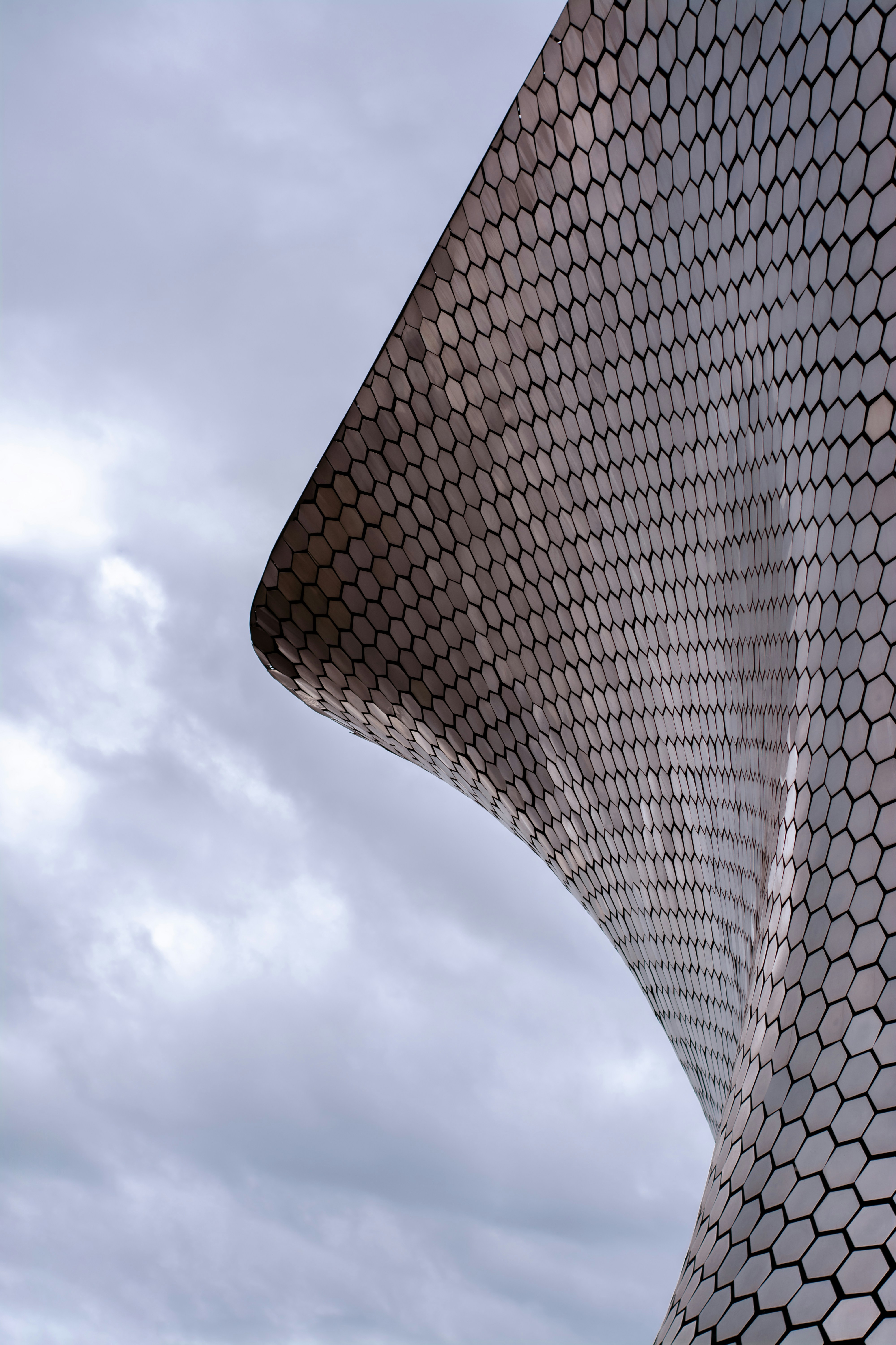 a building that has a very interesting design on it