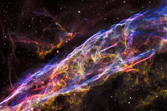 an image of a very large and colorful object in the sky