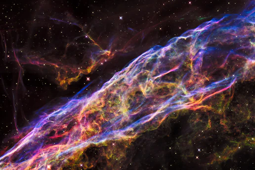 an image of a very large and colorful object in the sky