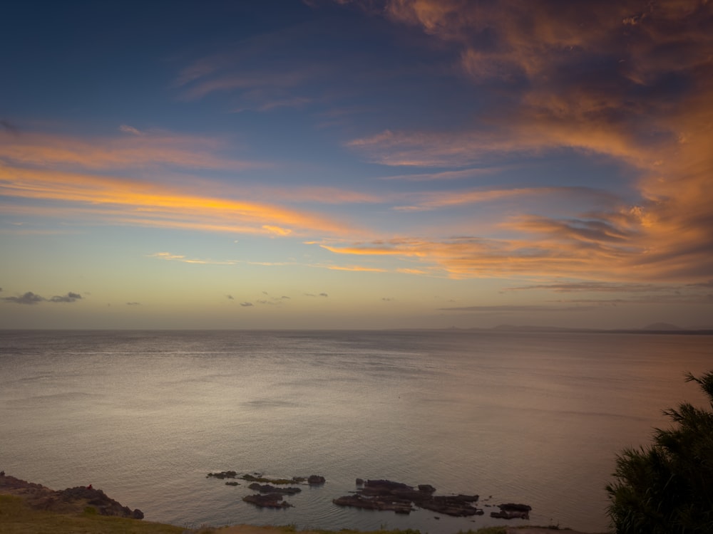 a beautiful sunset over a body of water