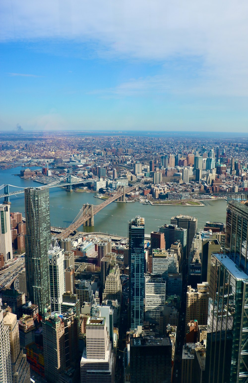 a view of a city from the top of a building