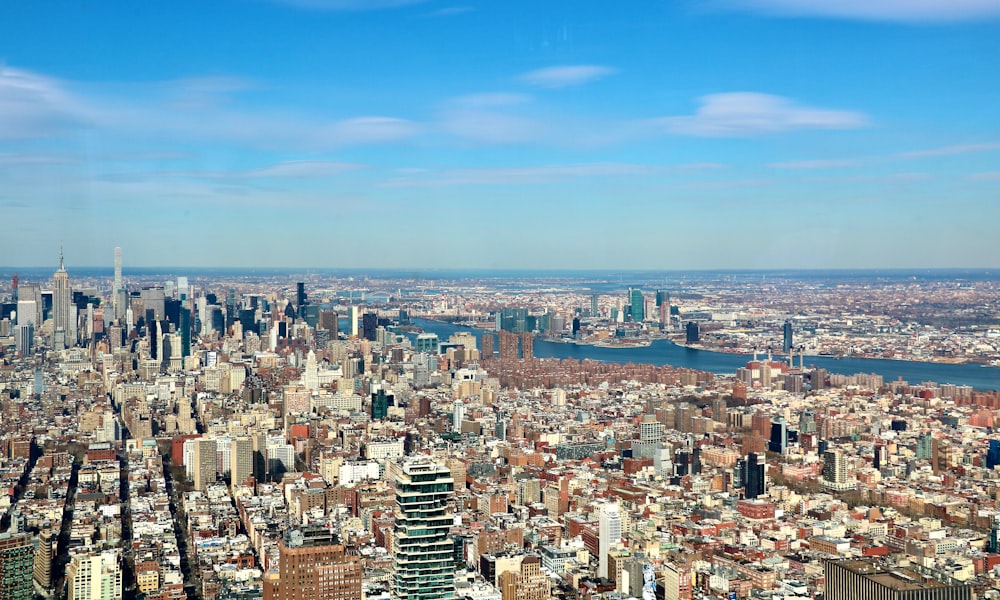 a view of a city from the top of a skyscraper