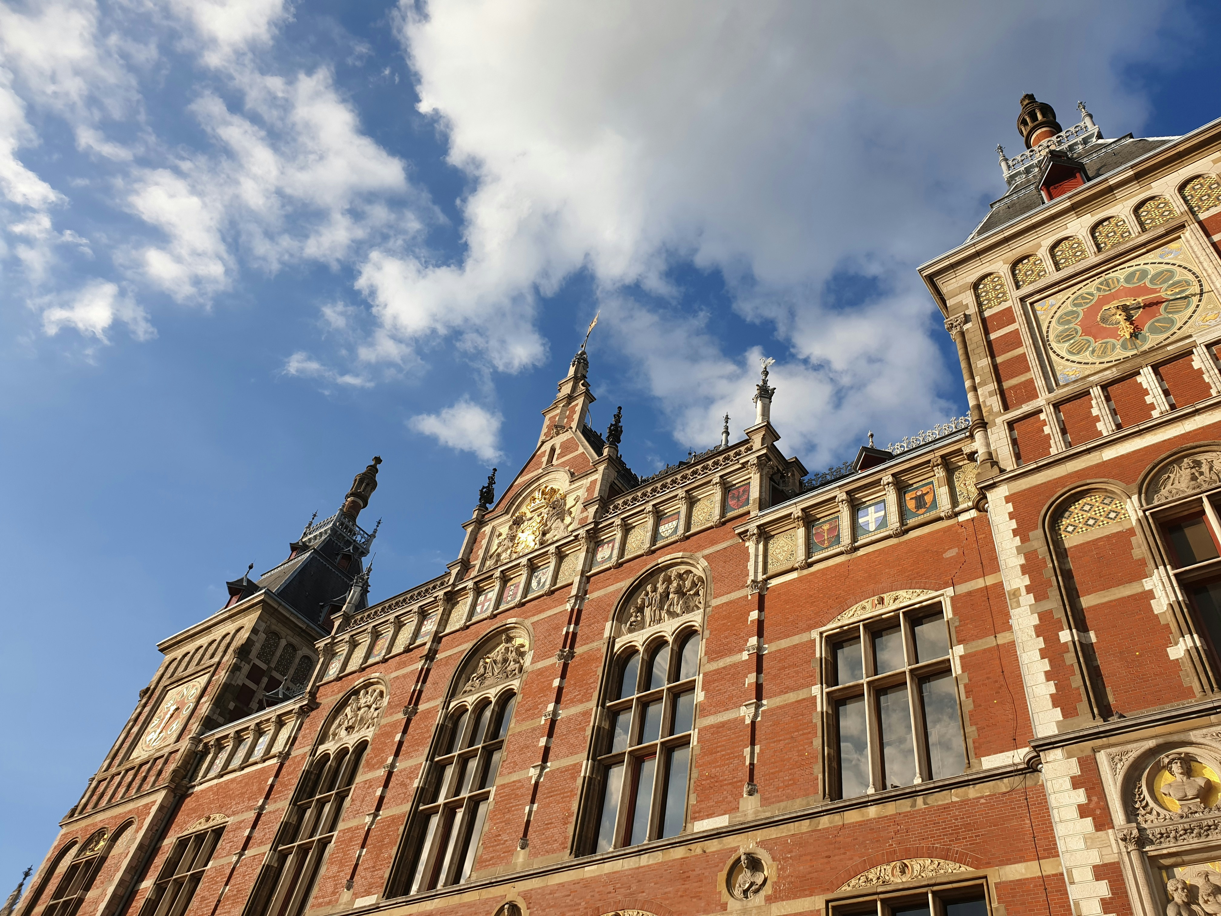a large building with a clock on the front of it