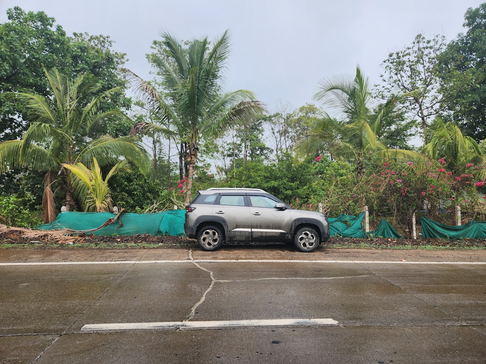 a car parked on the side of the road