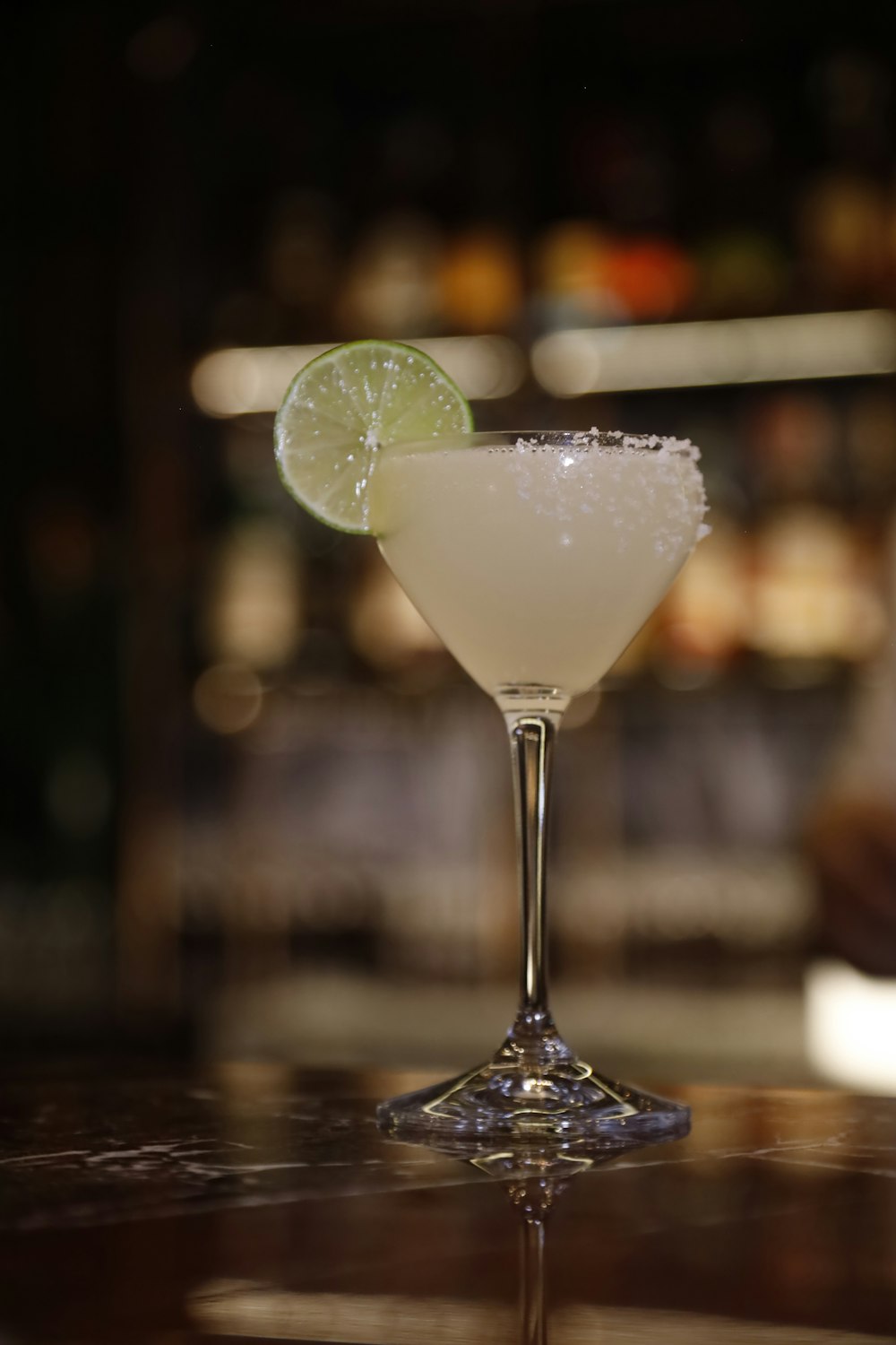 a close up of a drink on a table