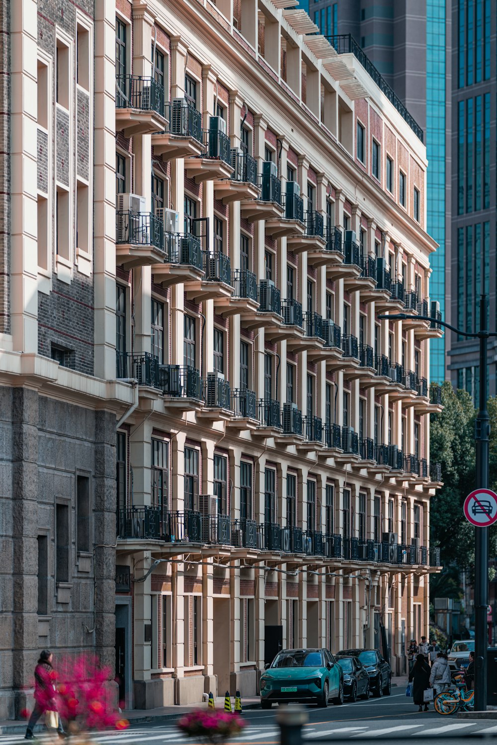 a building with balconies and balconies on it