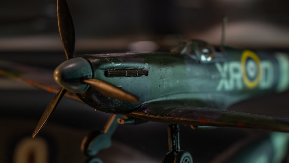 a model of an old world war ii fighter plane