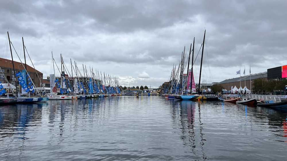 a bunch of boats that are in the water