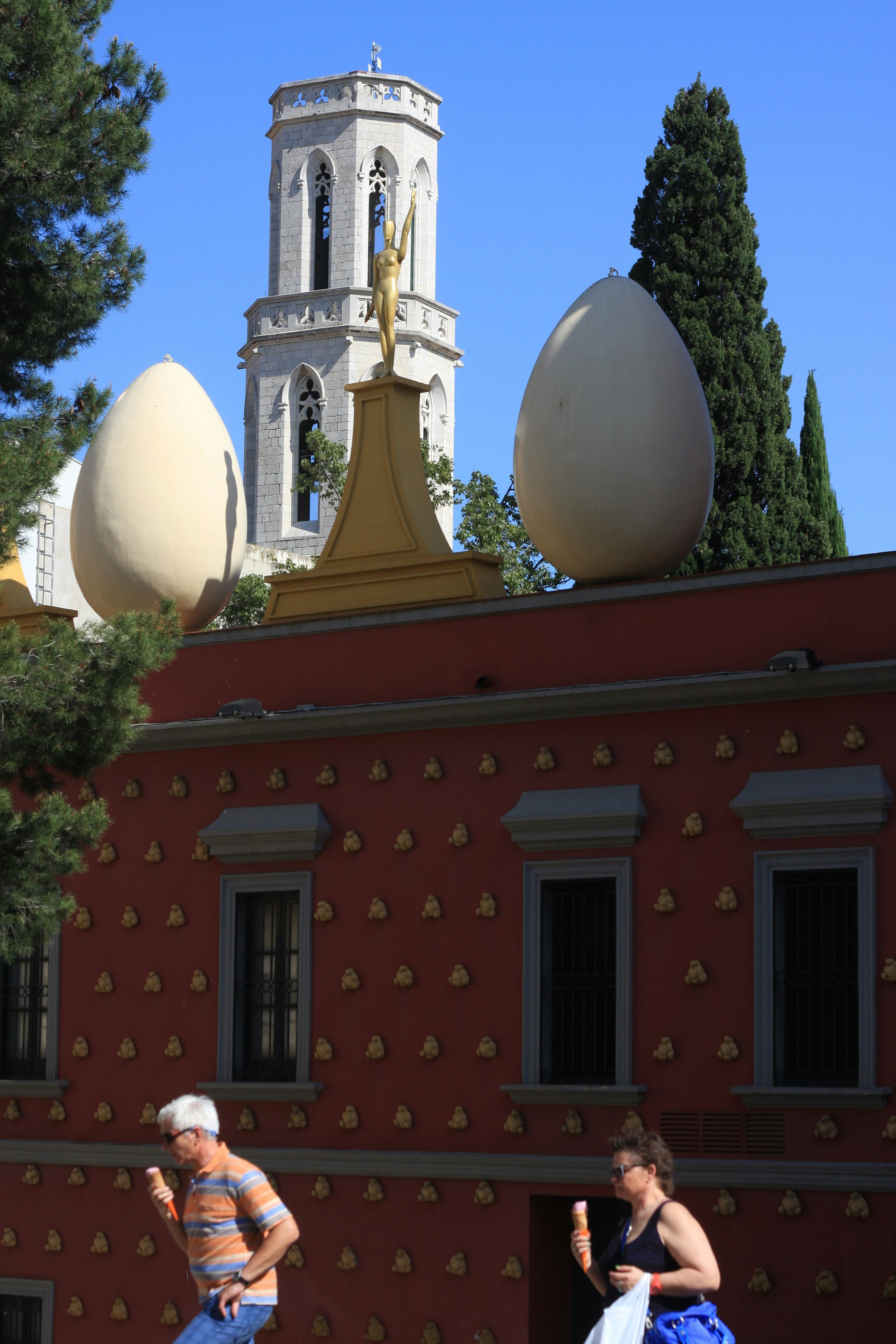 a couple of people that are running in the street