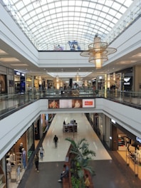 a mall filled with lots of people walking around
