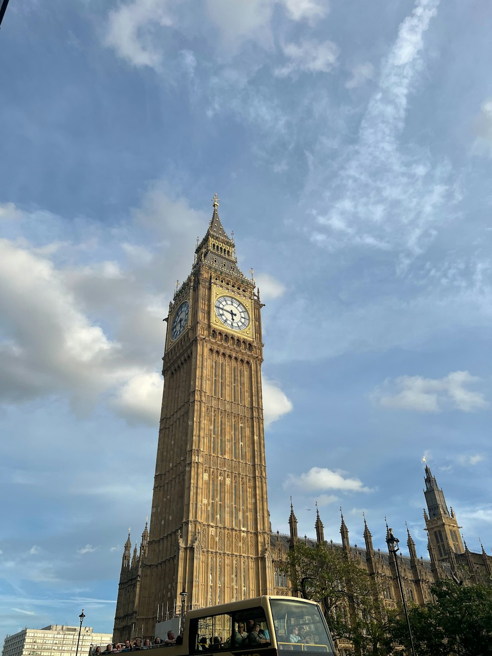 a large clock tower towering over a city