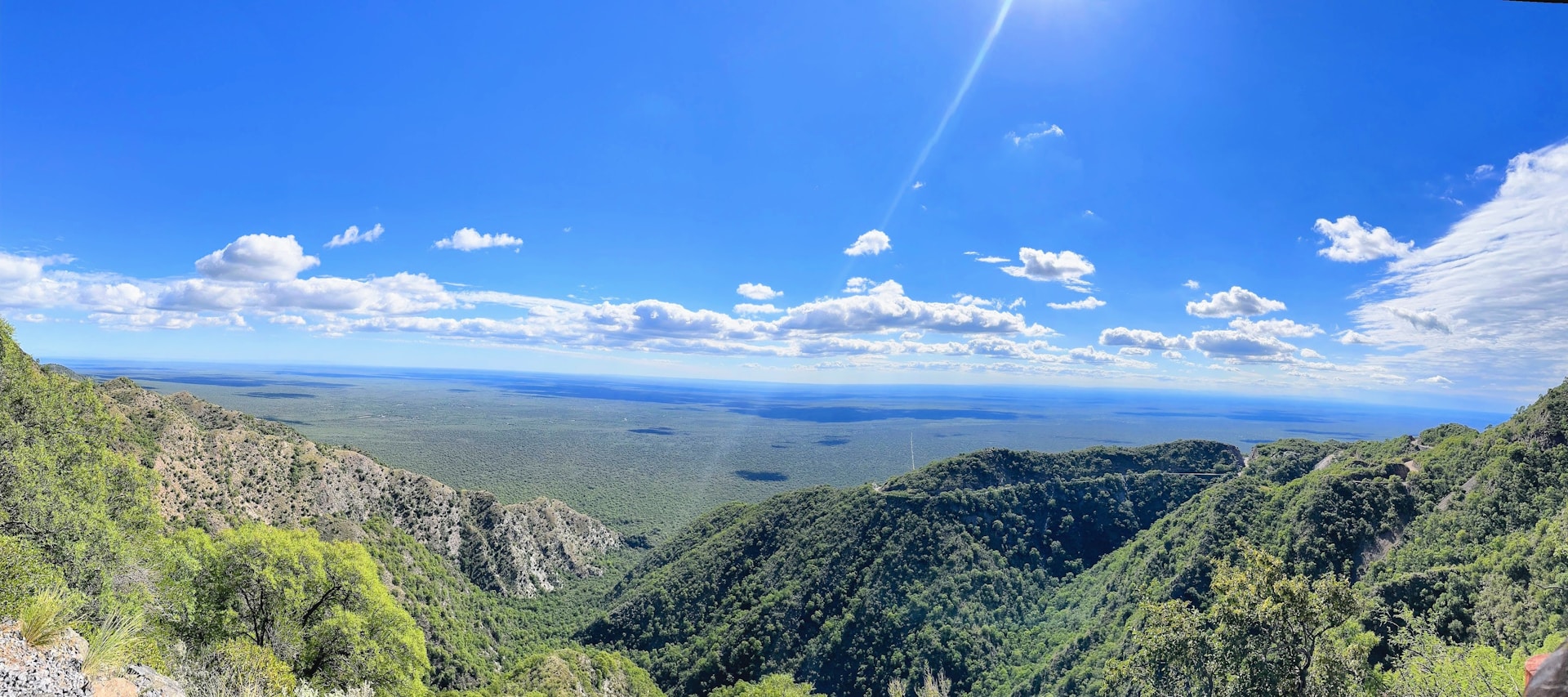 a view of a valley from a high point of view
