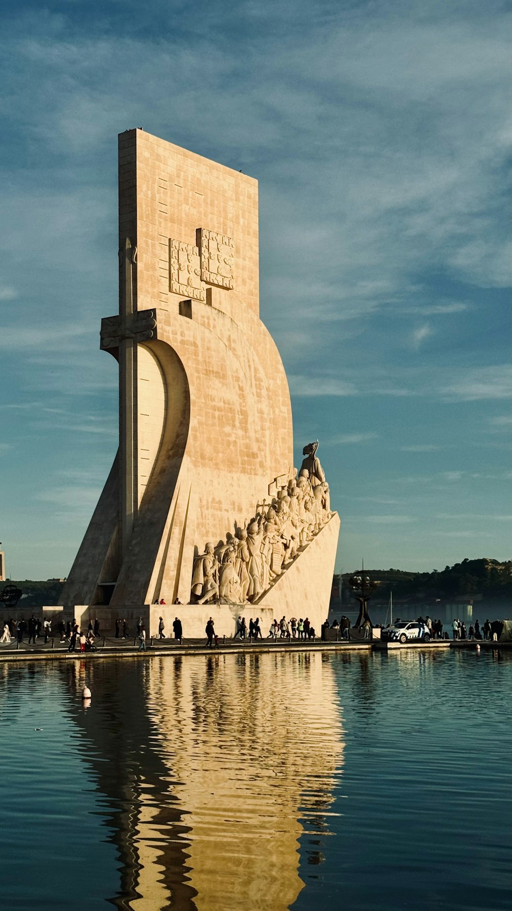 a large monument sitting on top of a body of water