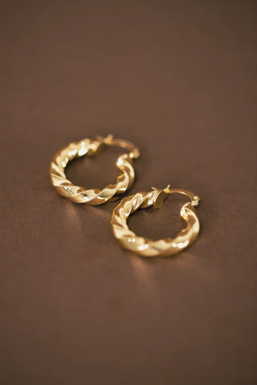 24K gold earrings