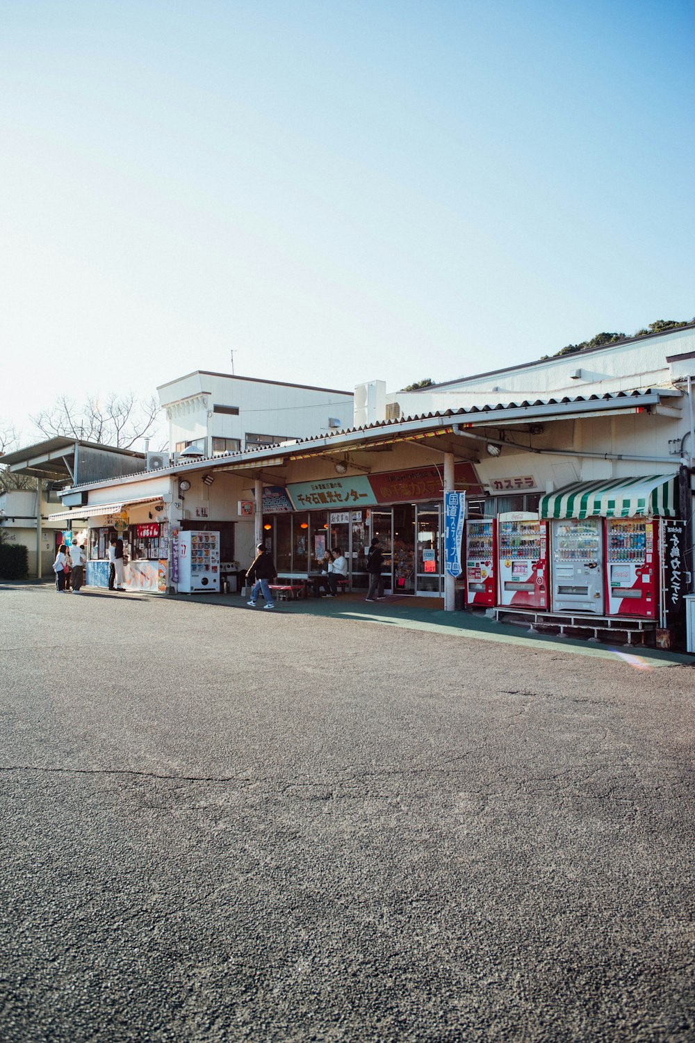 a street scene with focus on a store