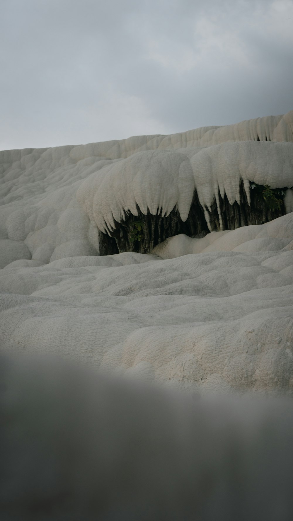 a large amount of snow on the ground