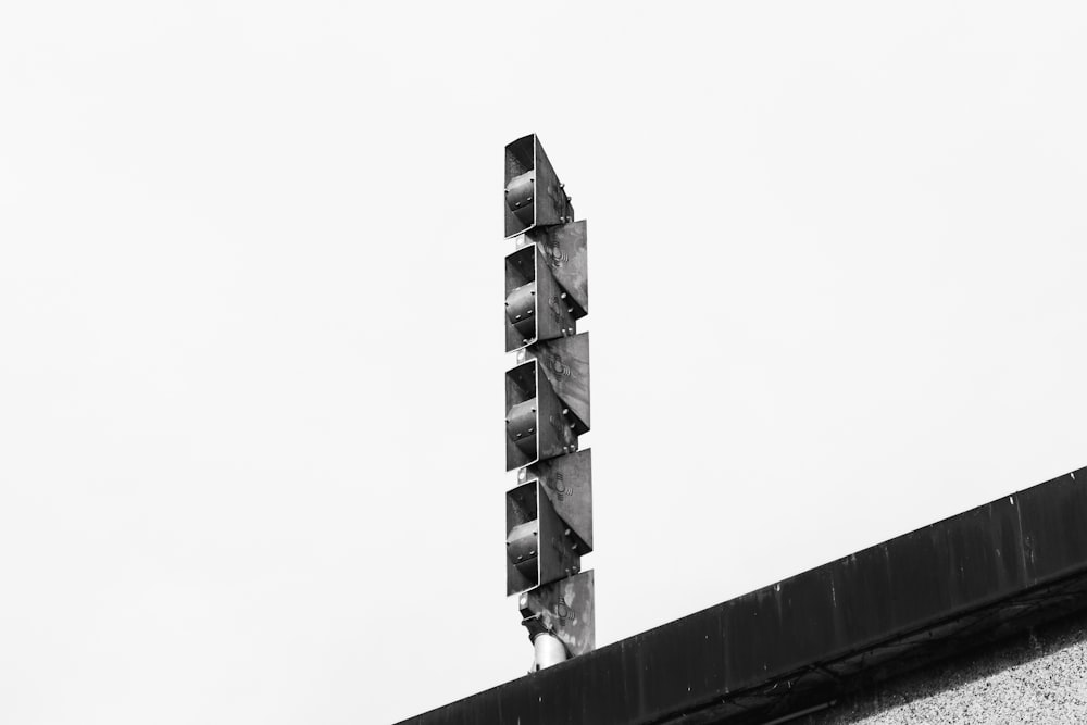 a black and white photo of a tall building