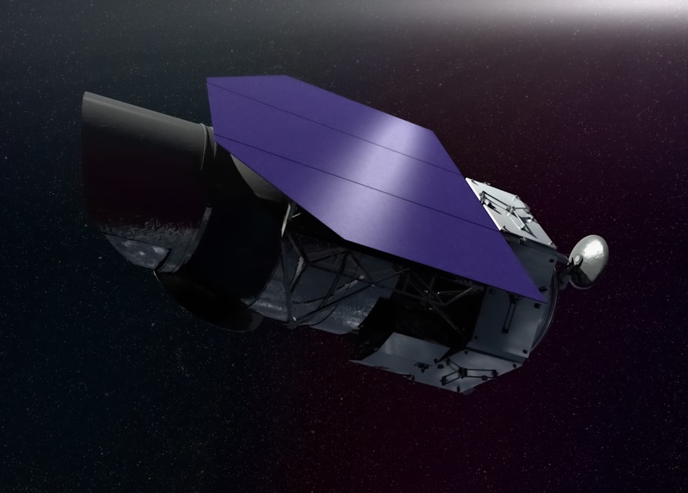 an artist's rendering of a space satellite