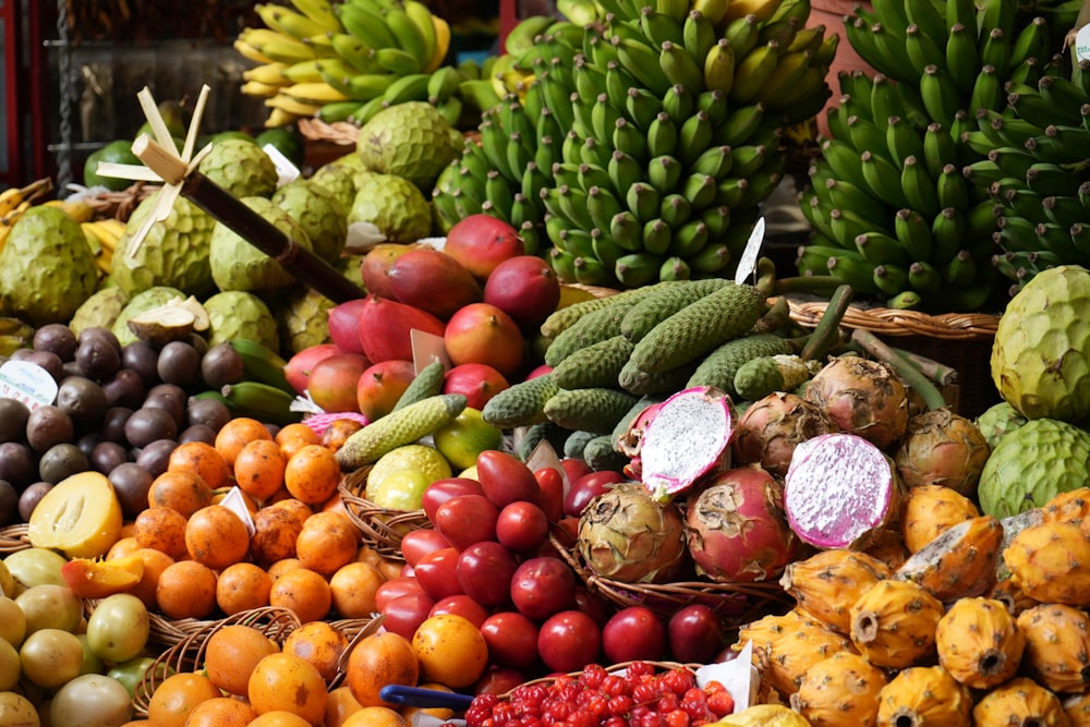 a bunch of different types of fruits and vegetables