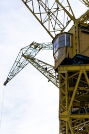 a large crane is attached to the side of a building