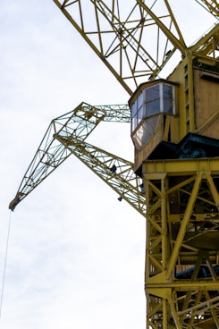 a large crane is attached to the side of a building