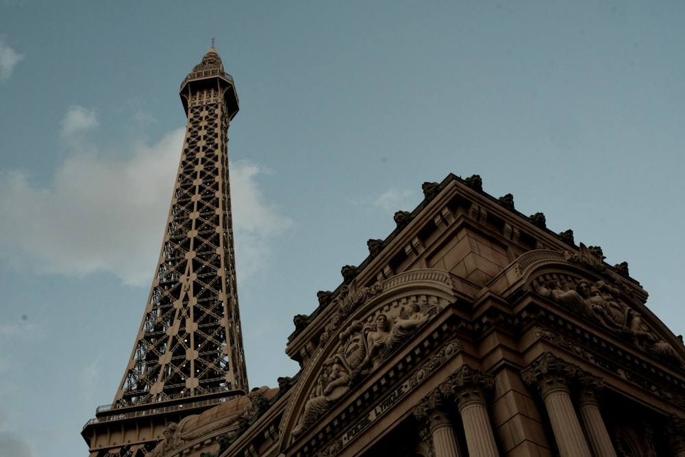 the eiffel tower towering over the city of paris