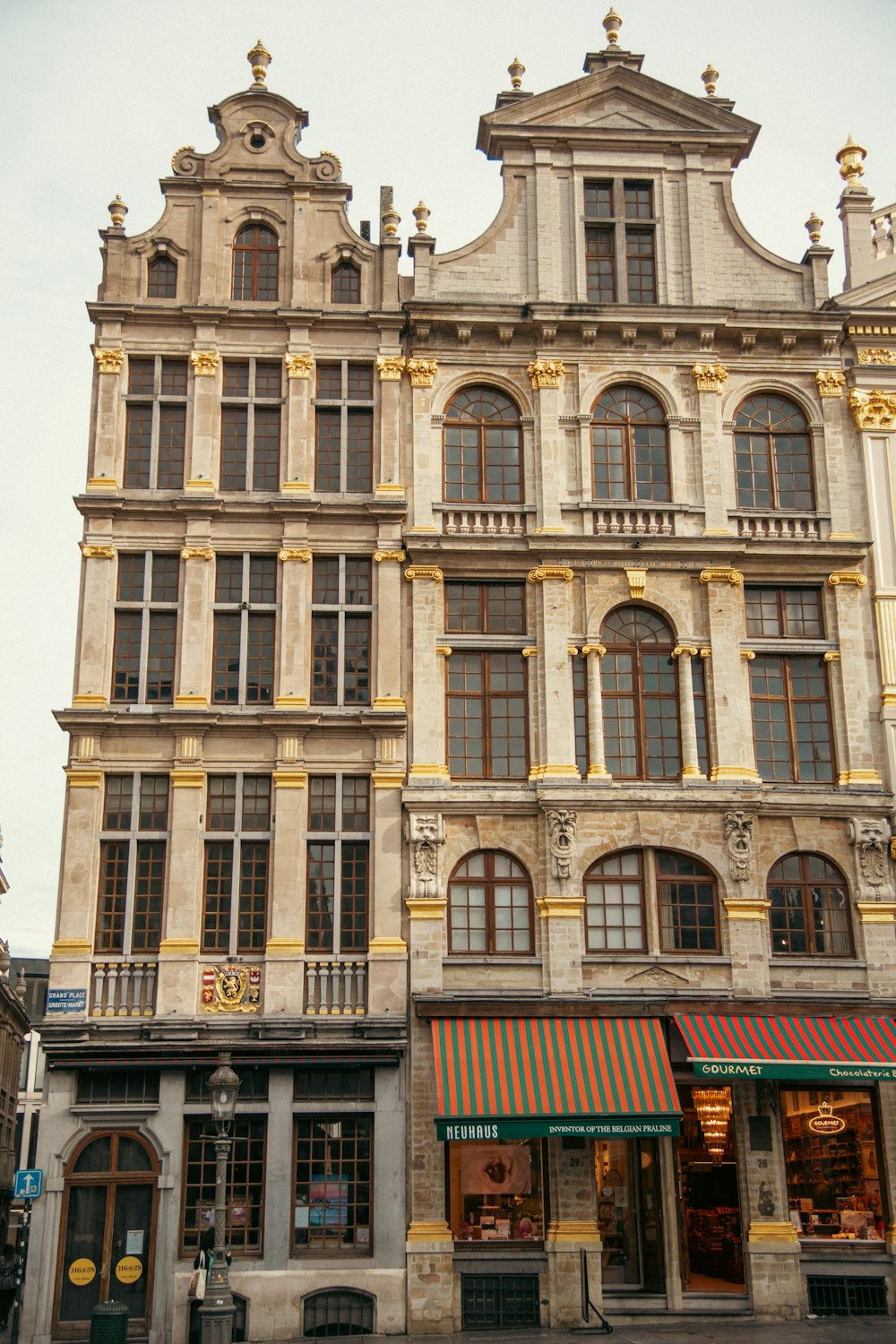 a large building with a clock on the front of it