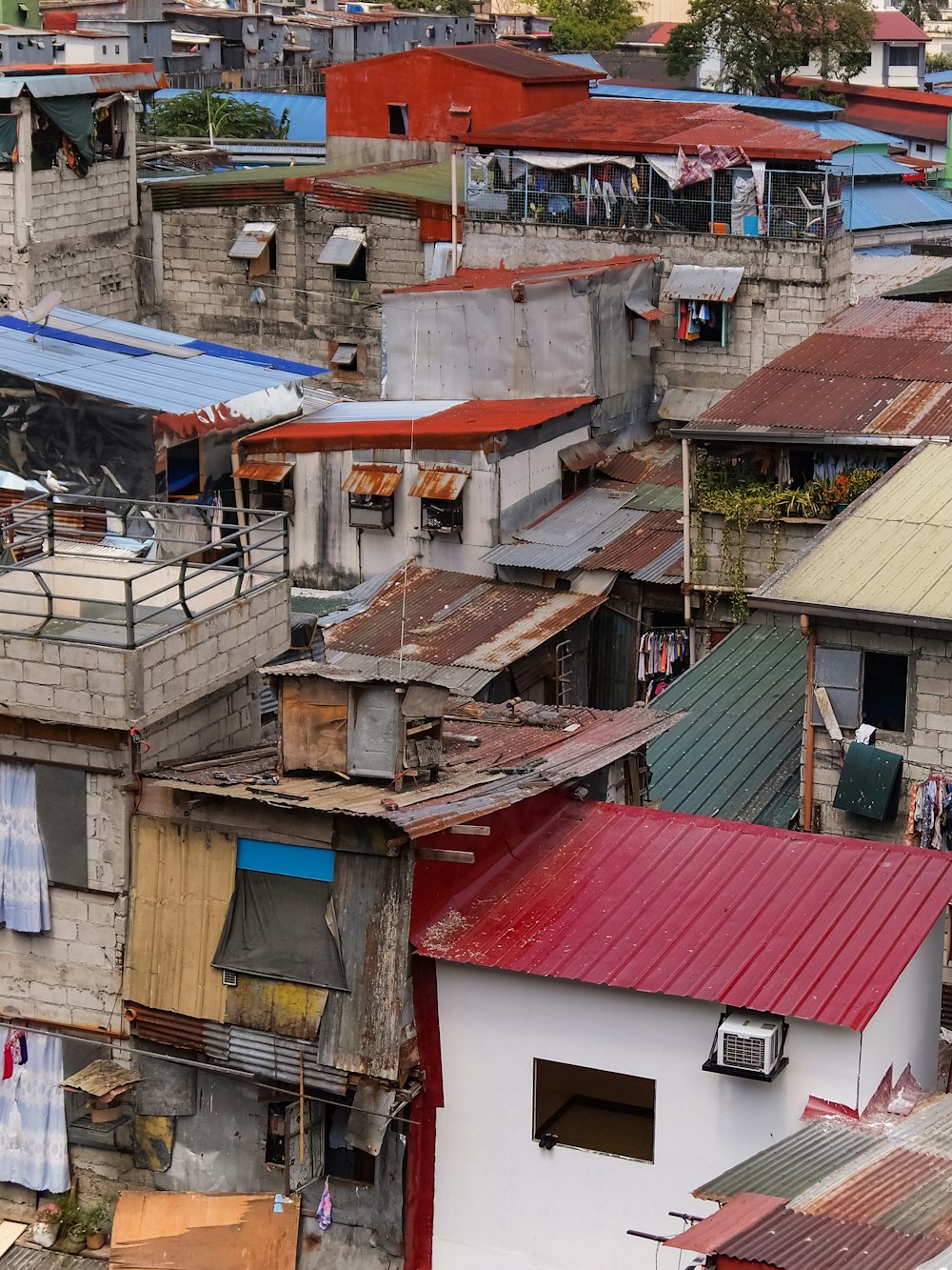 a group of buildings that are next to each other