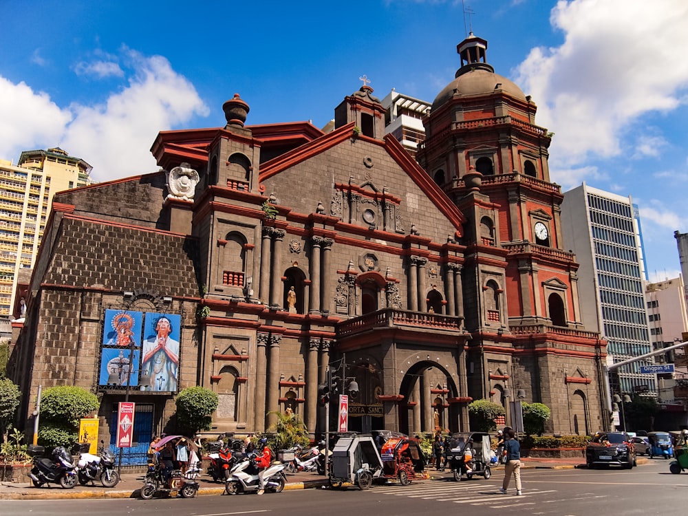 a large building with a clock tower on top of it