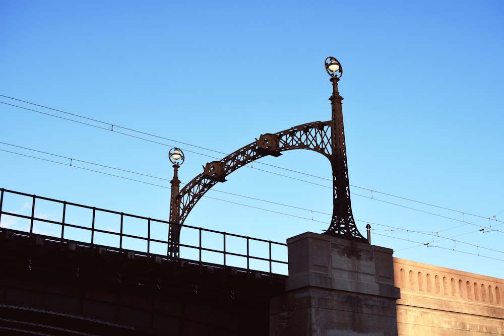 a bridge that has some lights on it