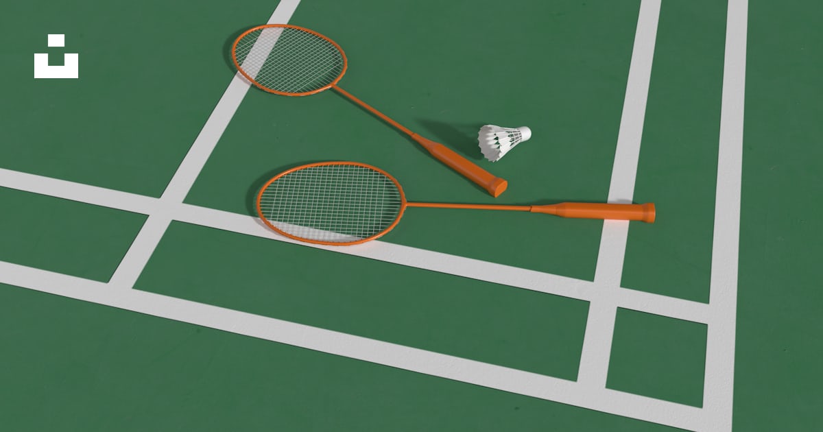 Two tennis rackets laying on a tennis court photo – Free Racket Image ...