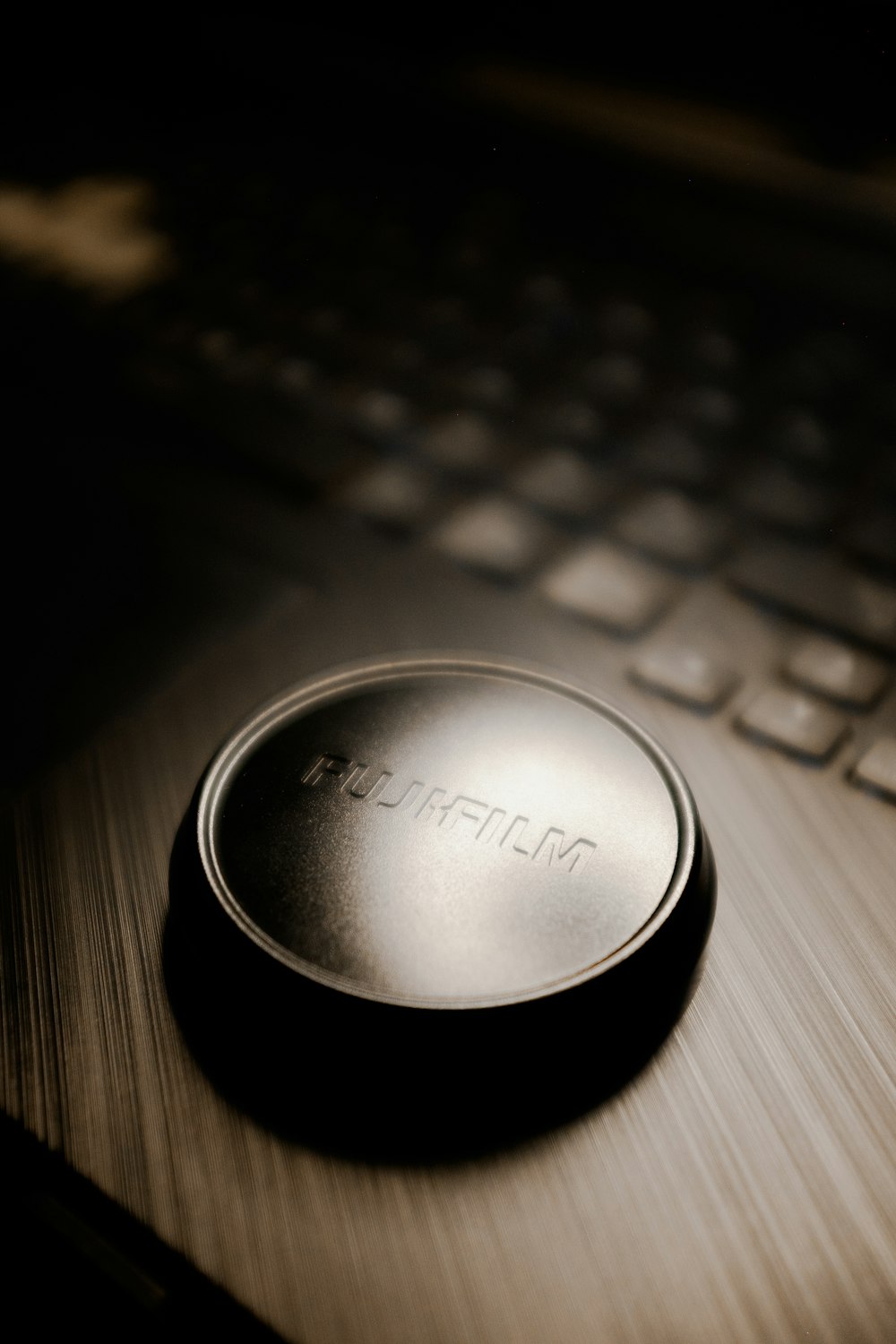 a close up of a metal object on a table