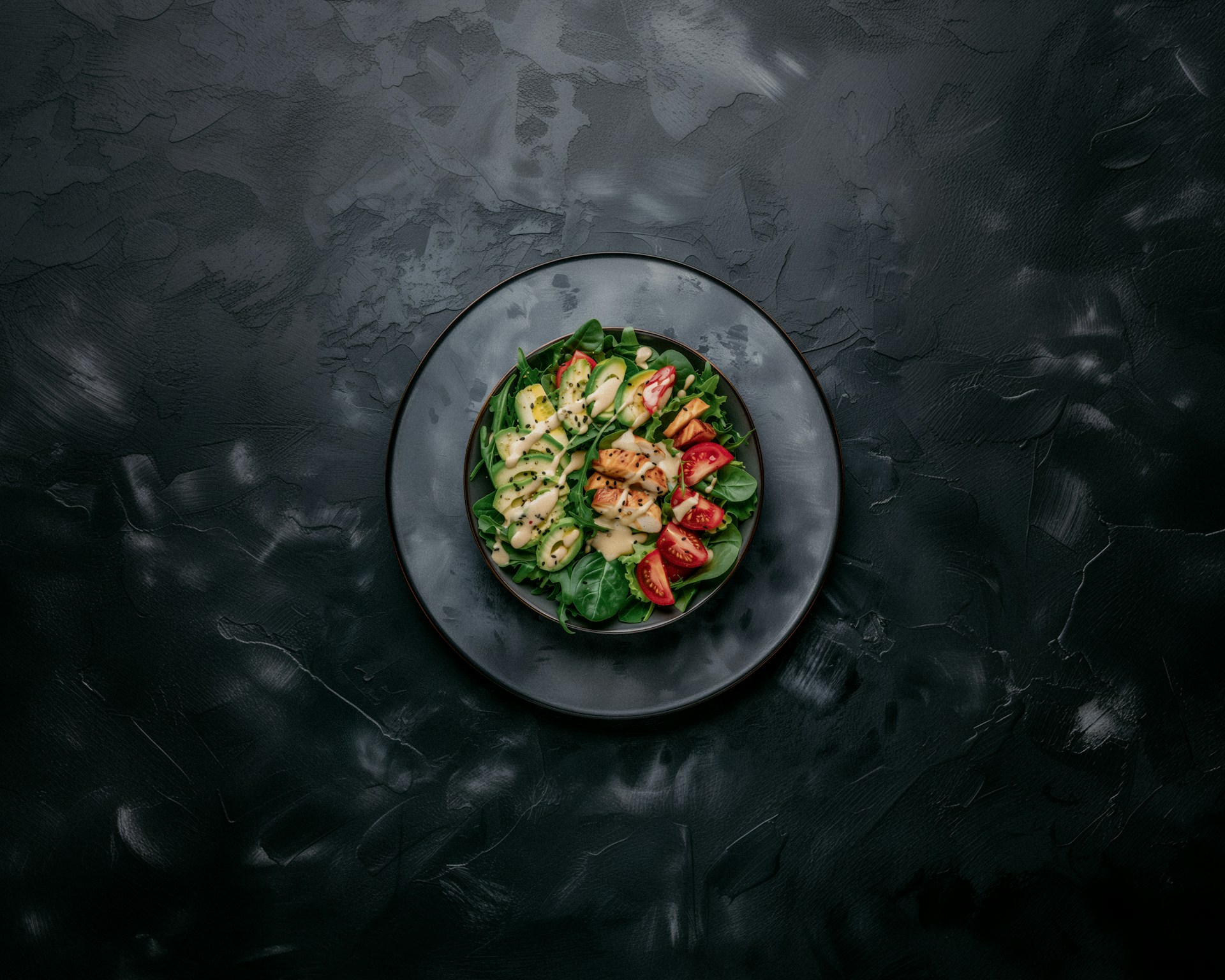a white plate topped with a salad on top of a table