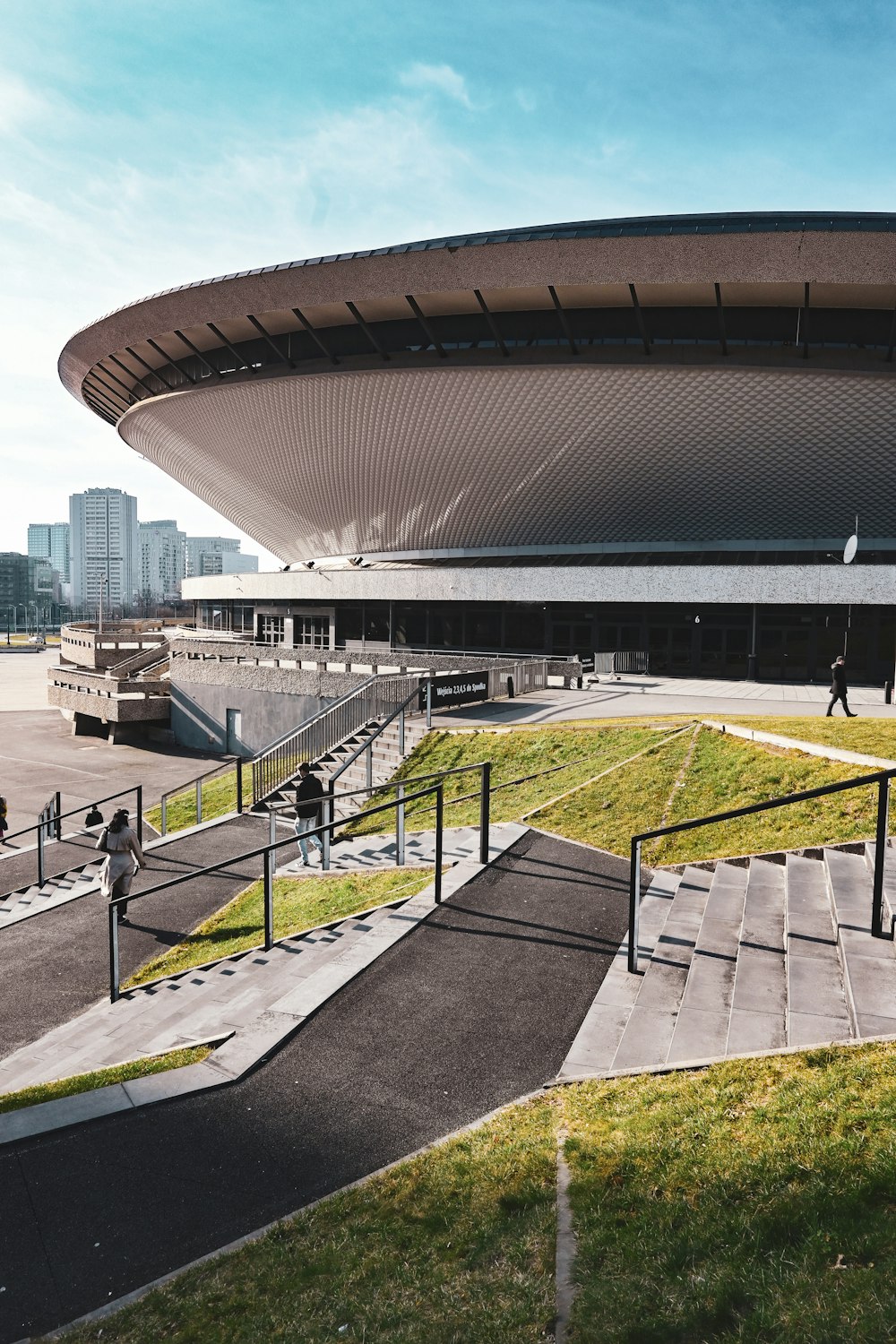 a large building with stairs leading up to it