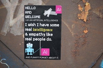 a sticker on the side of a wall