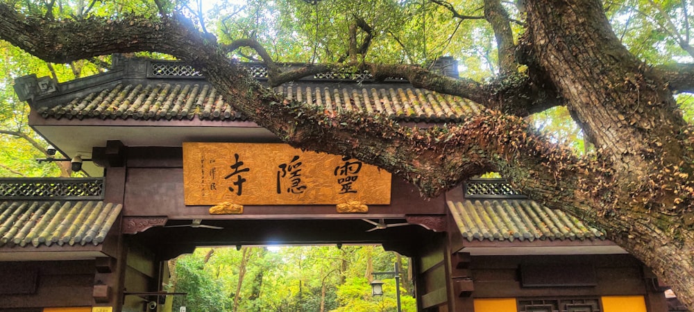 a building with a tree in front of it