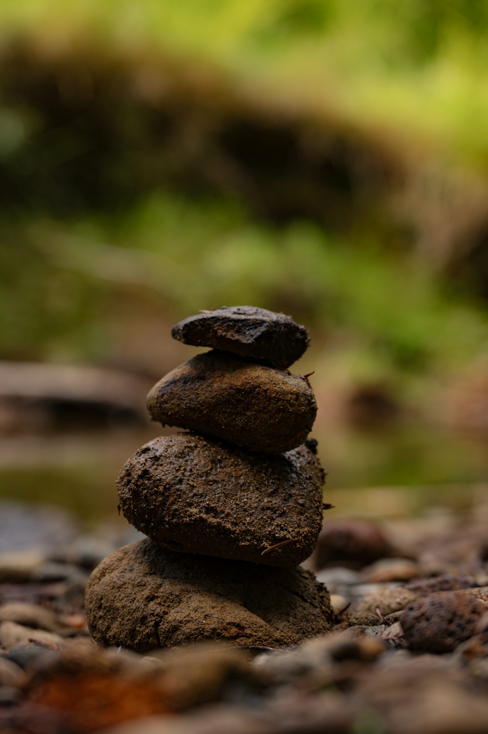 a pile of rocks stacked on top of each other